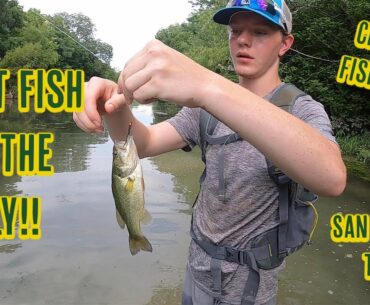 My Brother Caught His First Fish On The Fly! Small Creek Fishing Near San Antonio Texas!