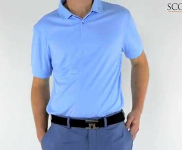 J Lindeberg Rex TX Polo Shirt Light Blue Melange