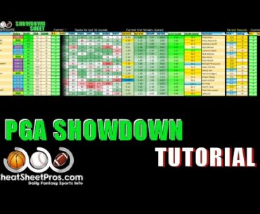 PGA Showdown CheatSheet Tutorial