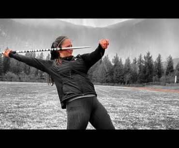Javelin warmup drill // javelin throw // Women javelin thrower //
