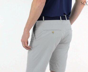 J Lindeberg Otto Light Twill Stretch Chino Shorts Stone Grey