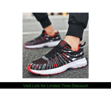 LTSUYO Fashion Outdoor Sports Men's Shoes Youth Flying Woven Training Running Shoes Outdoor Four Se