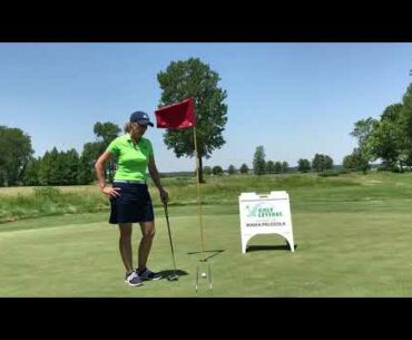 Drill for a Practicing a Straight Putting Path.  Golf Lesson Wildwood, MO