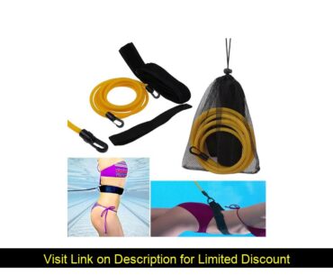 2020 Adjustable Swim Training Resistance Belt Adult Kids Swimming Bungee Exerciser Leash Mesh Pocke