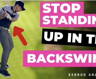 STOP STANDING UP IN THE BACKSWING - SIMPLE DRILL