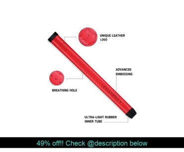 Buy Pure Handmade Red Midsize Golf Putter Grip Sheep Leather Club Grip With Soft Comfort Ultimate E