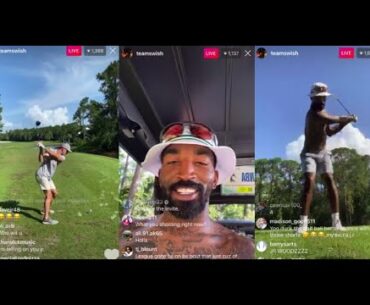 JR Smith STINKS at Golf while Alex Caruso shows him how it’s done in the NBA BUBBLE on IG Live!