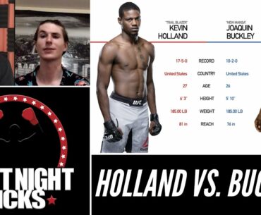 UFC Fight Night: Kevin Holland vs. Joaquin Buckley Prediction