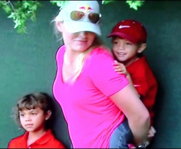 Tiger Woods, His Two Kids And Lindsey Vonn At East Lake