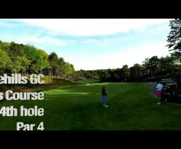 The par 4, 14th hole on the Nicklaus Course at Pinehills Golf Club in Plymouth, MA