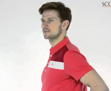 J Lindeberg Slim Lux Polo Shirt Red Melange