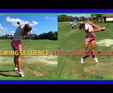 2020 LPGA  NO9 Lexi Thompson Powerful Golf Swing Sequence, Slow-motion