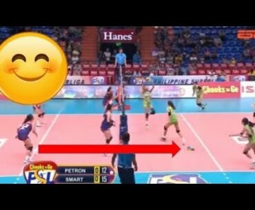 Joyce Sta. Rita lost a shoe and scored a point - Petron vs Smart - PSL All Filipino Conference 2018