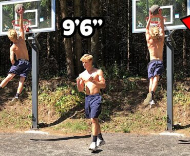 5’8” PRACTICE DUNKS FOR 10 FEET!! 9’6” Practice - 5’8” Dunk Journey #125