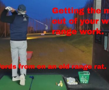 Winter driving range work. Some thoughts from an old range rat.