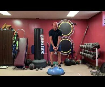 Golf swing on a Bosu ball