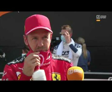 Sebastian Vettel Gets to Know that He has Won Driver of the Day (Ziggo Sports Interview)