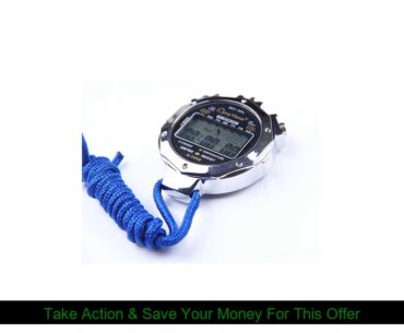 Sale 10 memory Stop watch Digital handheld Sports Stopwatch Metal professional timer referee chrono