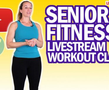 HIIT Workout For Seniors Standing And Seated | Senior Fitness Livestream