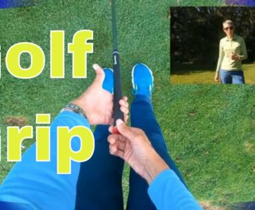 Grip the golf club in your fingers