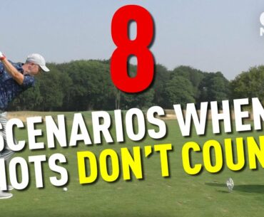 8 GOLF RULES SCENARIOS WHEN SHOTS DON"T COUNT!!