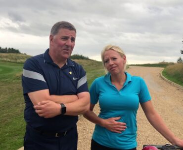 Gail Emms and Mark McGhee at London Sporting Club Golf Day 2018