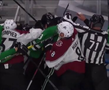 Dallas Stars Vs Colorado Avalanche End Of 2nd Period Scrum