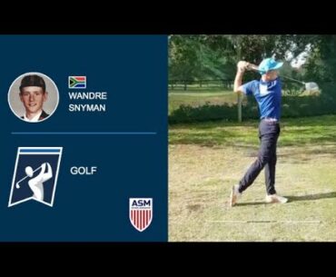 Wandre Snyman | Recruiting Golf | ASM Scholarships