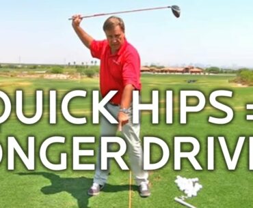 HIT DRIVER LONGER WITH A QUICKER HIP TURN (Simple Drill You Can Do Anywhere)