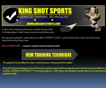 NHL ONE TIMERS -  Powerful Slap-Shots, Snap-Shots & Wrist-Shots - King Shot Sports 2011