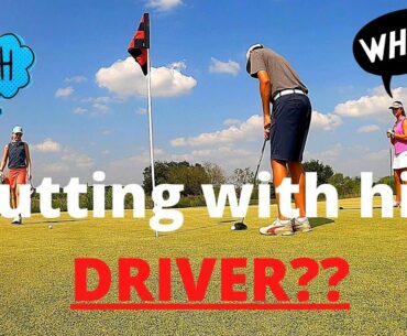 We swapped our putters, and drivers!! A sibling versus battle!