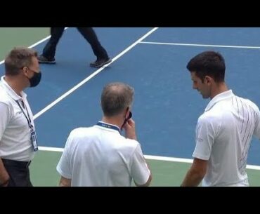 Novak Djokovic is defaulted from the US Open 2020