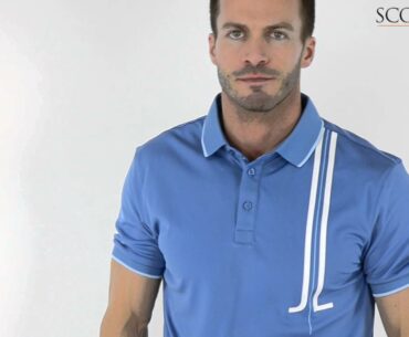 J Lindeberg TYR TX Polo Shirt Blue Dusty