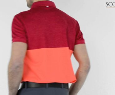 J Lindeberg James TX Pique Polo Shirt Red Melange