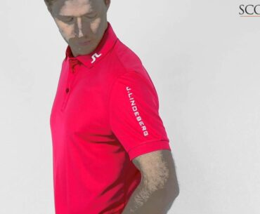 J Lindeberg Tour Tech TX Polo Shirt Coral SS16