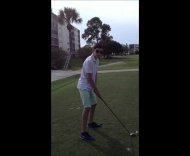 Trevor tees off at Pinebrook Ironwood