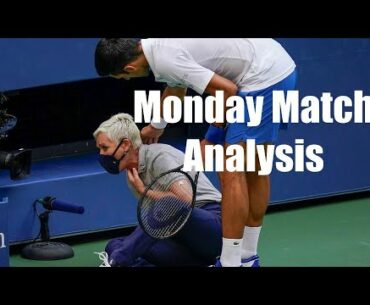 Novak Djokovic Defaulted from 2020 US Open | Monday Match Analysis