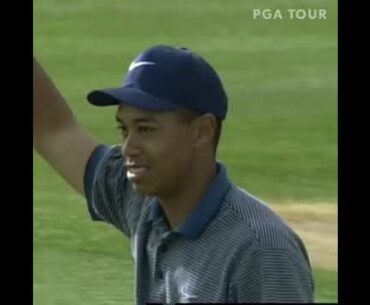 21 year old Tiger Woods made a crowd of golf fans lose their collective shit