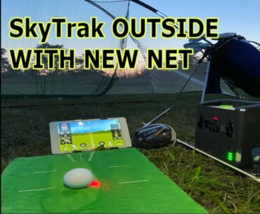 NEW GOLF NET OUTSIDE WITH SKYTRAK GOLFSIMULATOR WITH 3&1 Golf