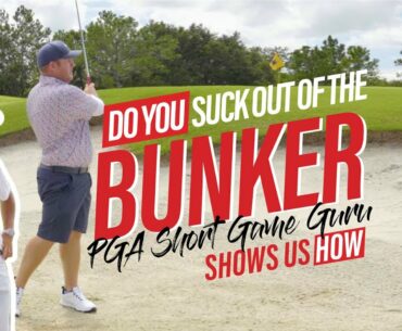 PGA TOUR Instructor James OH schools us on how to hit bunker shots!!