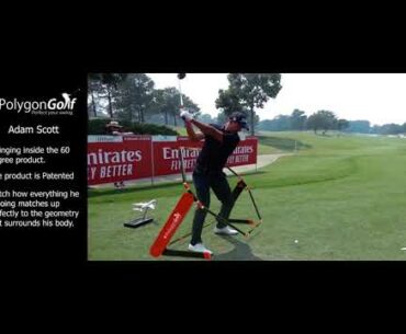 Adam Scott golf swing in slow motion in the Polygongolf Swing Trainer 2nd Look