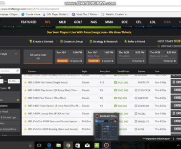 Best DraftKings NFL Contests To Enter To Win Money Every Week!!!