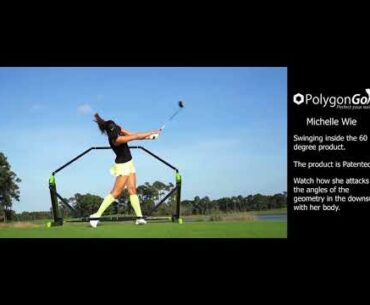 Michelle Wie Slow Motion Golf Swing in the PolygonGolf Swing Trainer