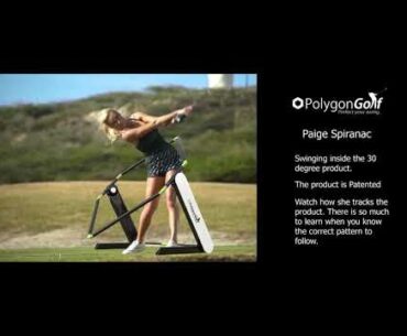 Paige Spiranac Slow Motion Golf Swing inside the PolygonGolf Swing Trainer