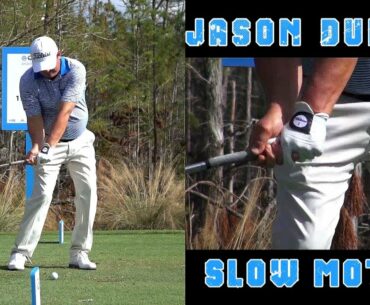 JASON DUFNER - HANDS THRU IMPACT (CLOSE UP SLOW MOTION) FACE ON IRON GOLF SWING 1080 HD