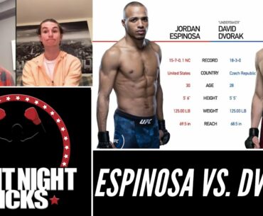 UFC Fight Night: Jordan Espinosa vs. David Dvorak Prediction