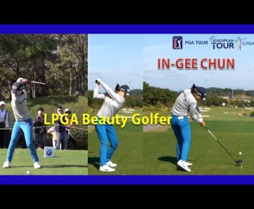 LPGA Beauty Golfer IN-GEE CHUN Golf Swing Sequence 2020-2019/Beautiful Korean Golfers