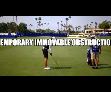Interference with a Temporary Immovable Obstruction in a Penalty Area - Golf Rules