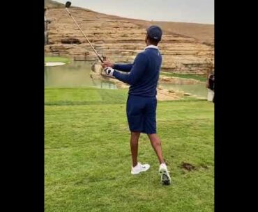 Tiger Woods at Payne’s Valley 19th hole