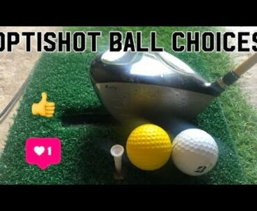 OptiShot ball choice | Golf ball, foam ball, no ball